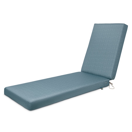 Classic Accessories Weekend 80" x 26" x 3" Outdoor Chaise Cushion, Blue Shadow CBSCE80263